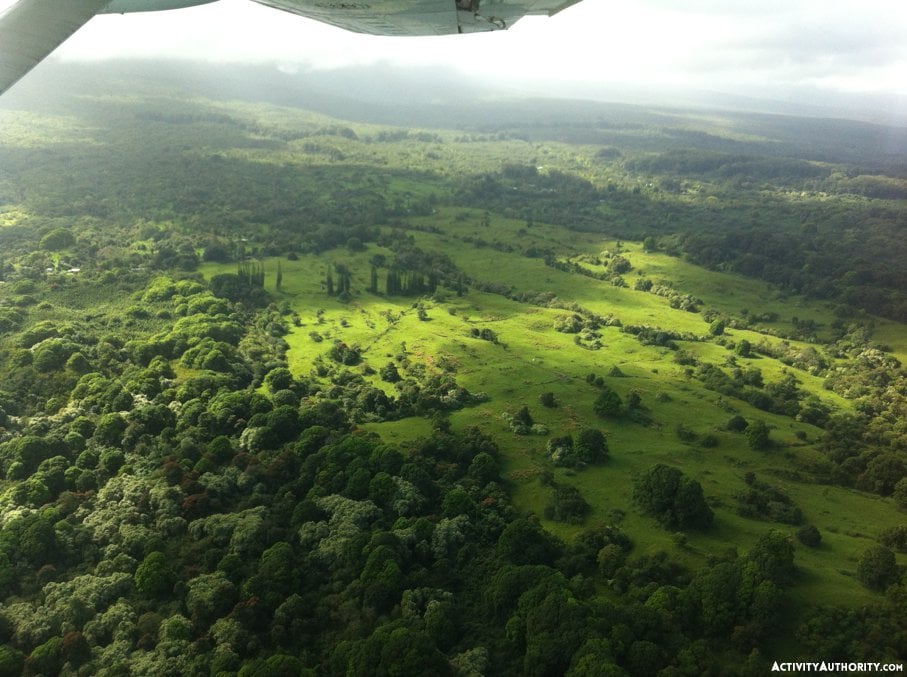 airplane over Hana