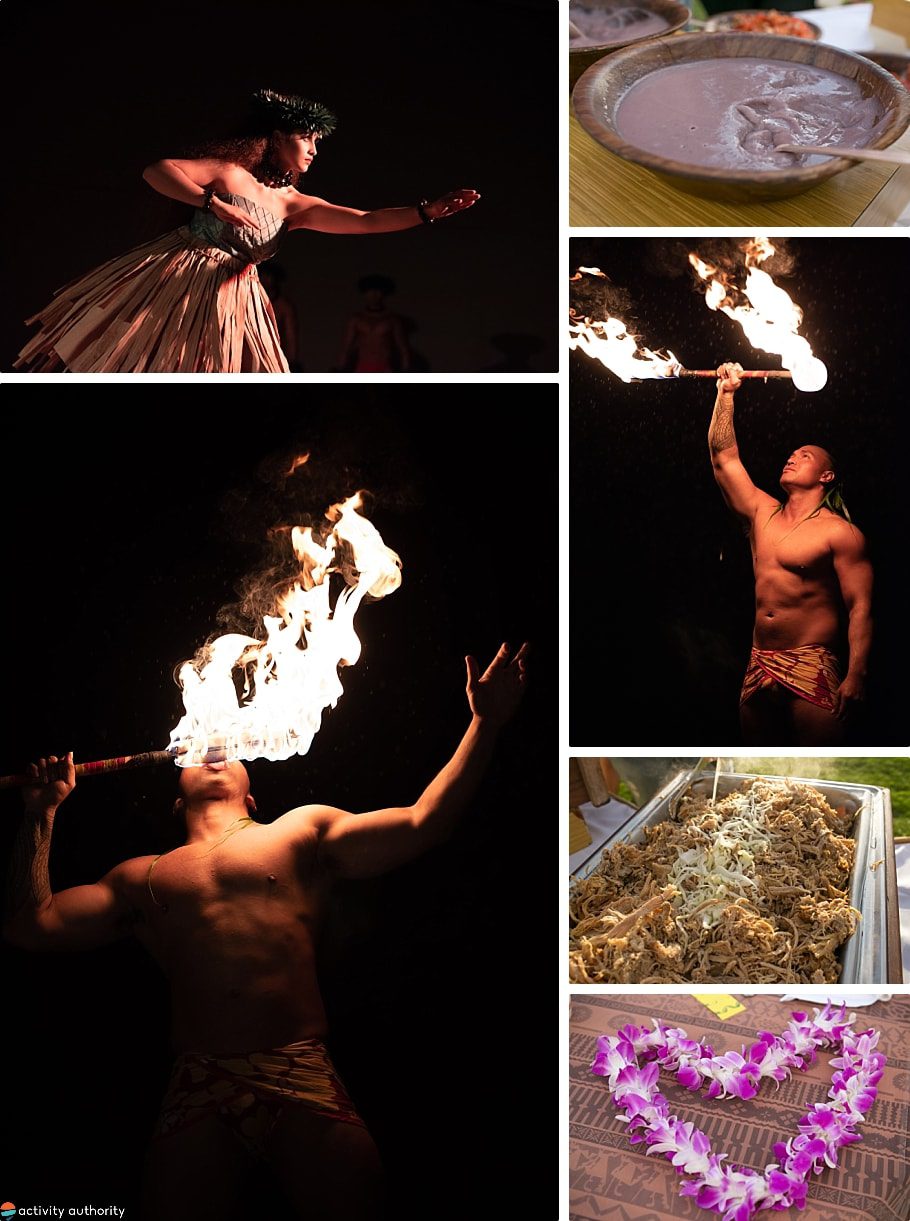 Feast and Fire Luau Food and Show