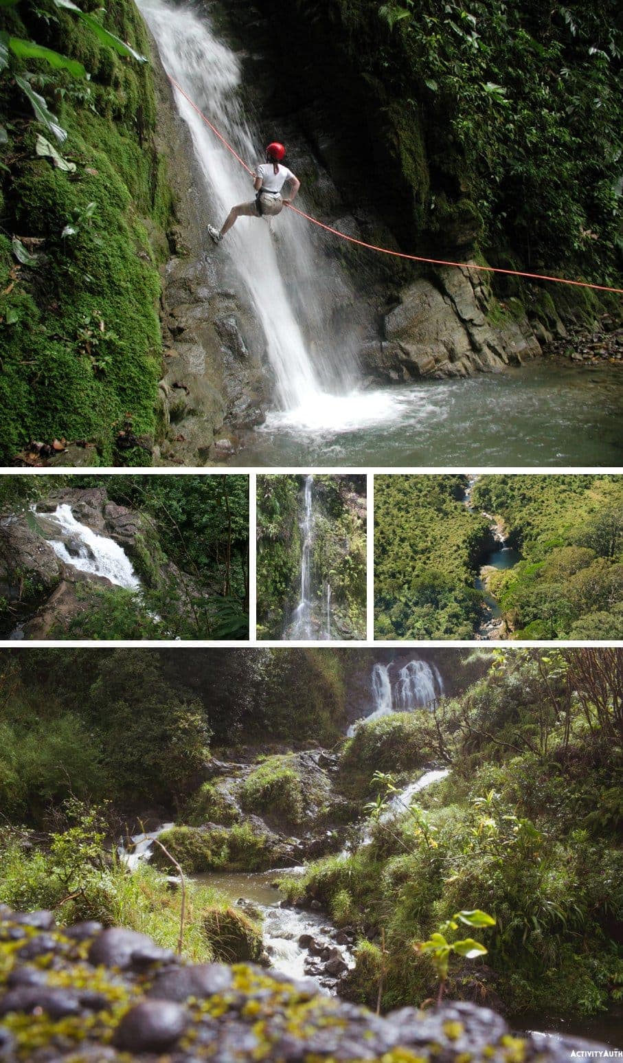 Maui rappeling waterfall